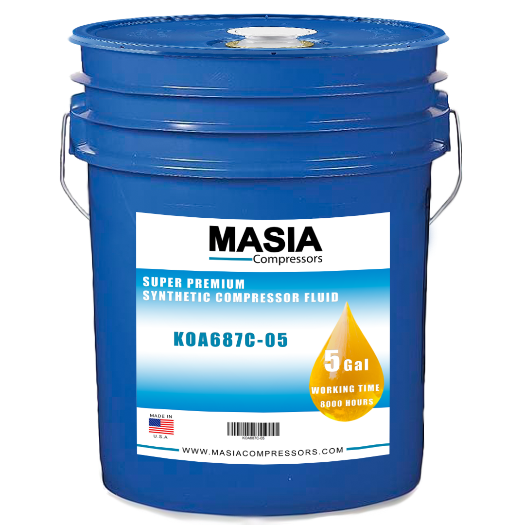 Lubricante Kaeser S-680. Base PAO. ISO 68. 8000 horas. Cubeta de 5 galones.