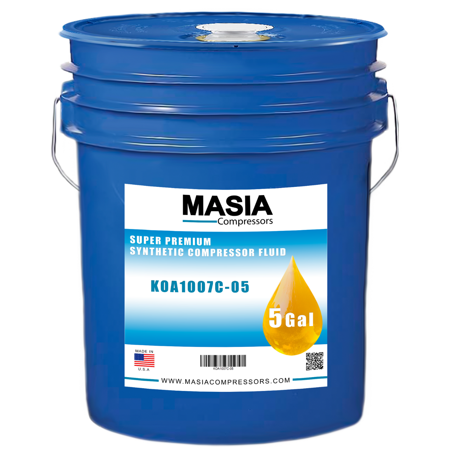 KOA1007C Masia Compressors Lubricant for Screw Compressors - ISO 100 PAO Base