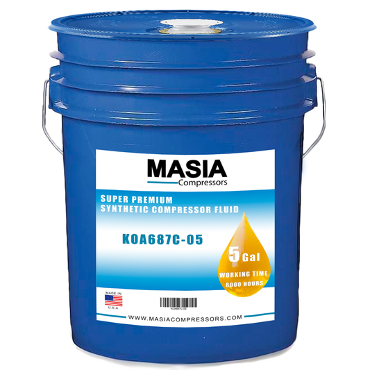 Lubricante Kaeser S-680. Base PAO. ISO 68. 8000 horas. Cubeta de 5 galones.