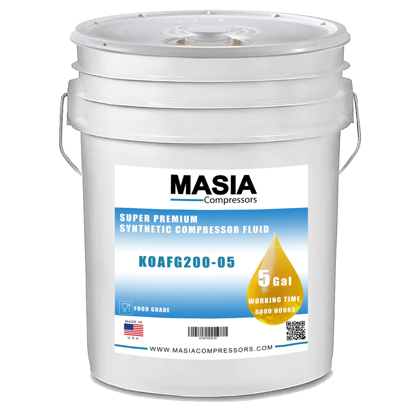 1310-2019-64 Atlas Copco Roto-Synthetic RS Aceite de grado alimenticio GA-FG 8000 horas
