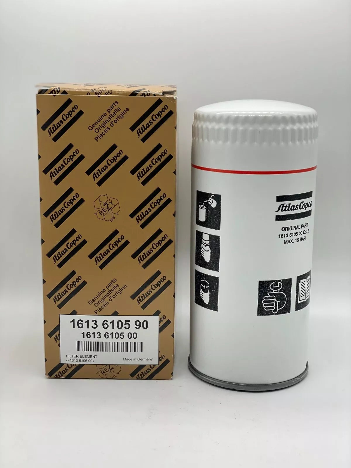 Filtro de aceite original Atlas Copco XSTORE 1613-6105-00 (1613-6105-90)